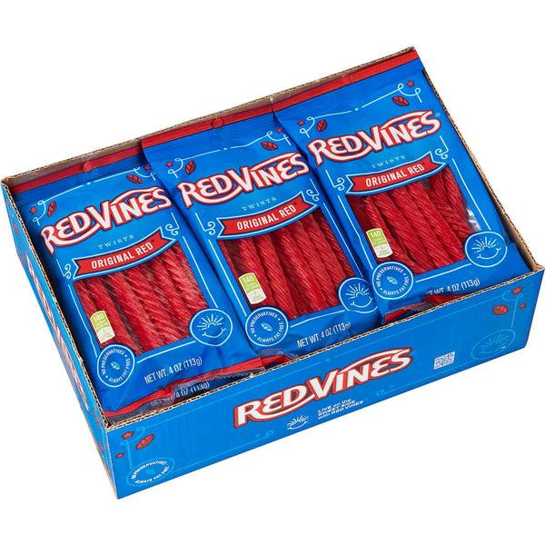 Red Vines Original Red Licorice Twists 4oz [Pack of 12]